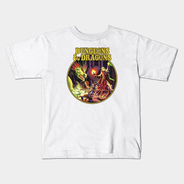 D&D BX (Alt Print) Kids T-Shirt by Miskatonic Designs